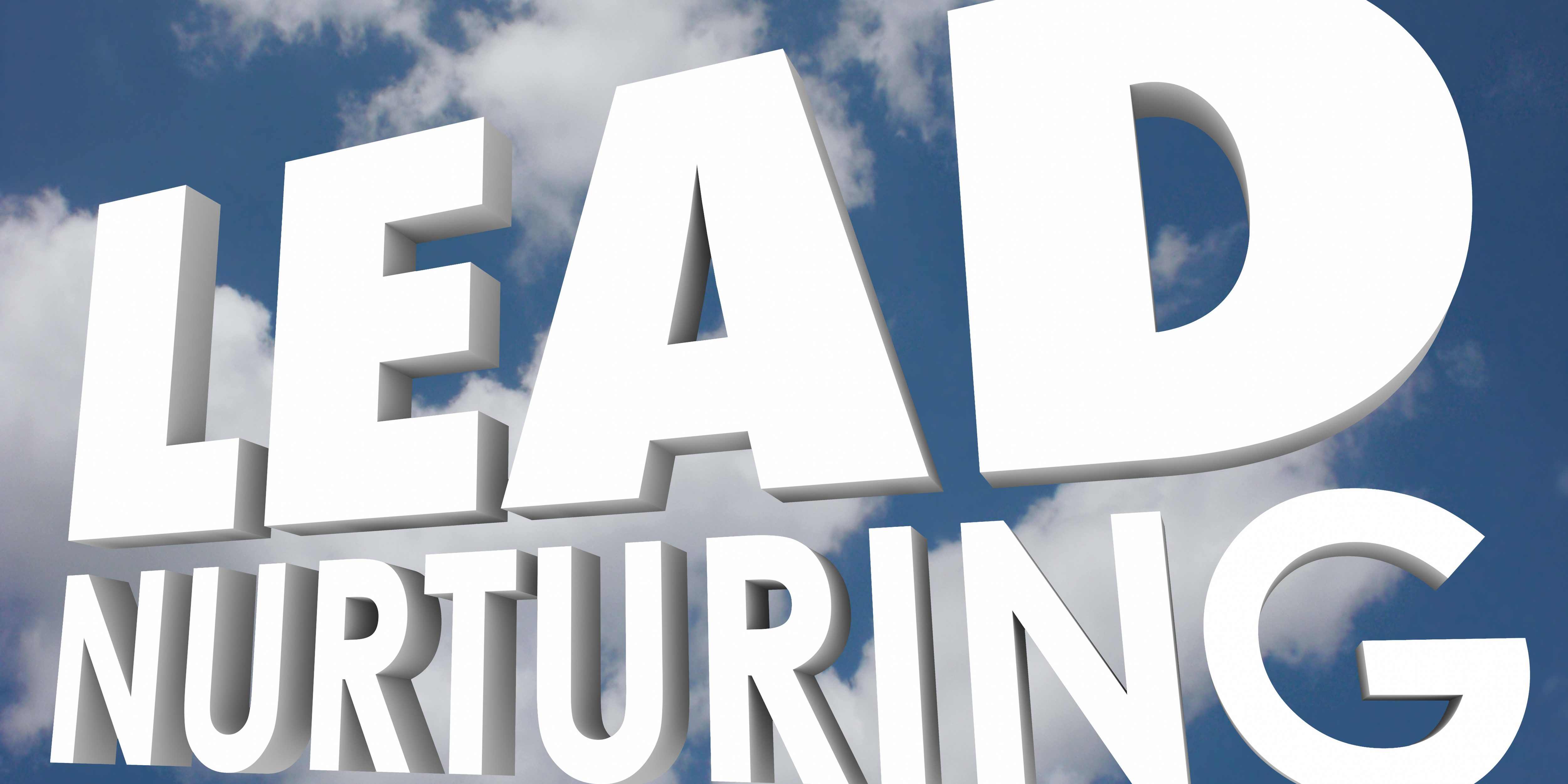 Lead Nurturing Cloud Sales Process 3d Words Prospects Customers