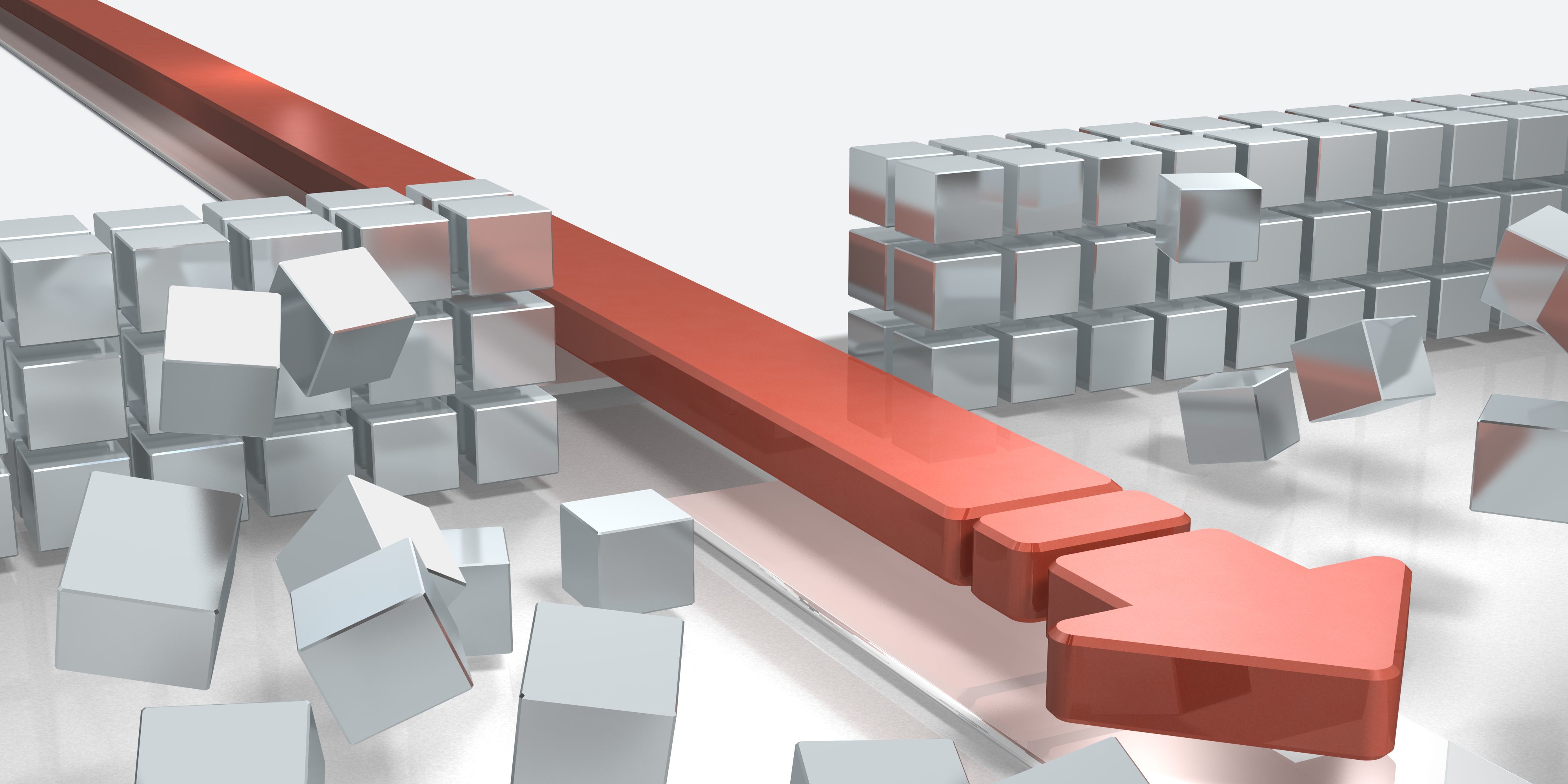 突破口を表すアブストラクト3DCGイラスト